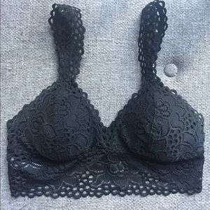 Black Aerie Lace Padded Bralette